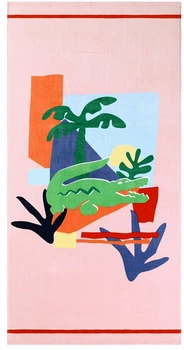 Полотенце хлопковое Lacoste Home Cotton Beach Towel Пляжное 180х90 см Palm Croc (1159808857)