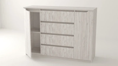 Комод Алекса 125 х 45 х 98 см Аляска ВК-52