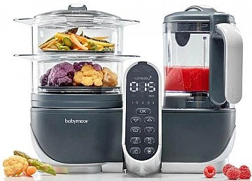 Блендер пароварка Babymoov Nutribaby + серая