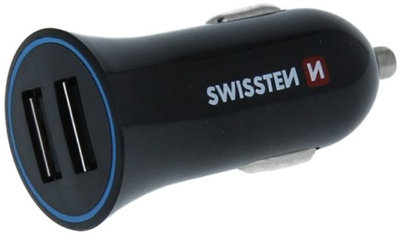 Автомобільний зарядний пристрій Swissten CL 2 x USB-A 12W Quick Charge 2.4 + кабель Lightning 1.2 м Black (20110910)