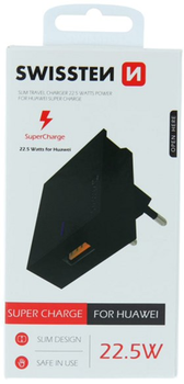 Зарядний пристрій Swissten USB-A 22.5W Black (22049700)