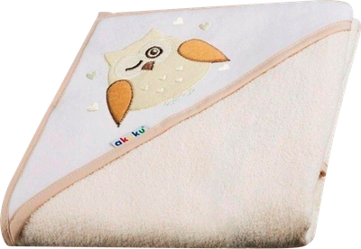 Рушник Akuku з капюшоном 80x80 см Бежевий (A1231)