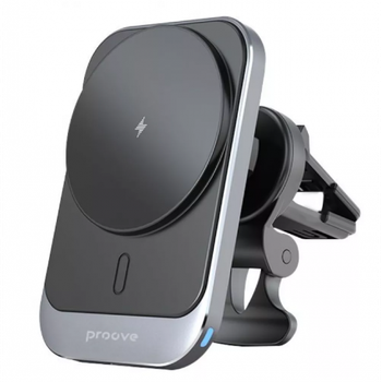 Автотримач із БЗУ Proove Square Magnetic Pro 15W Metal Gray (WHSP15010004)