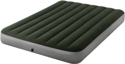 Ліжко надувне велюр Intex 64108 Prestige Downy Bed 137х191х25 см Зелене (6941057418391)