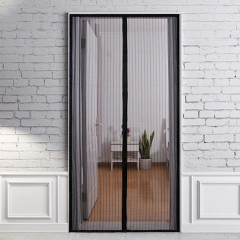 Антимоскитная сетка для дверей на магнитах Magnetic Door Mesh 100*210 см Чёрная (2772)