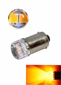 Светодиодная лампа T4W BA9S 2SMD 2835 Жёлтая 12V (14706)