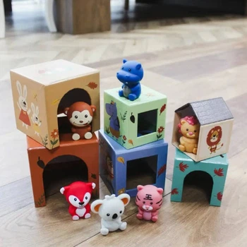 Гра розвиваюча Пальчиковий Театр 12 предметів 1192 Soft Animal Nestung Box