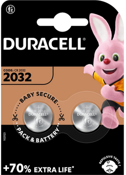 Батарейки литиевые Duracell CR2032 2 шт (5000394203921)