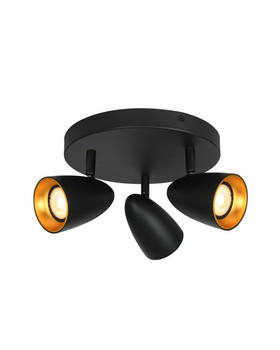 Спот Italux SPL-36748-3R-BK-GD Tino GU10 3x10W IP20 Bk (073147)