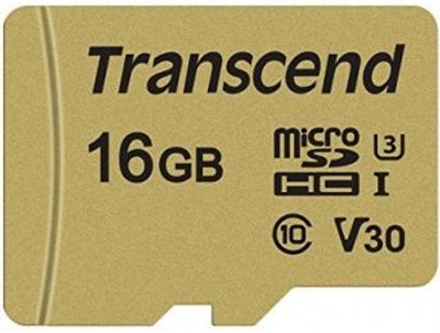 Карта пам'ятi Transcend microSDHC 16GB UHS-I U3 (TS16GUSD500S) + SD адаптер (6398423)