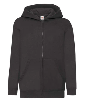 Кофта десткая Fruit of the Loom Classic hooded sweat jacket kids 164 см Черный (062045036164)