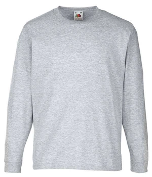 Футболка з довгим рукавом Fruit of the Loom Valueweight Long Sleeve T Kids 104 Сірий (061007094104)