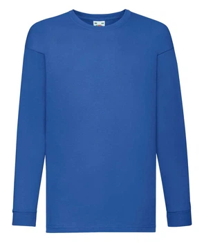 Футболка с длинным рукавом детская Fruit of the Loom Valueweight Long Sleeve T Kids 116 см Ярко-синий (061007051116)