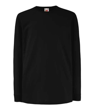 Футболка з довгим рукавом Fruit of the Loom Valueweight Long Sleeve T Kids 128 Чорний (061007036128)