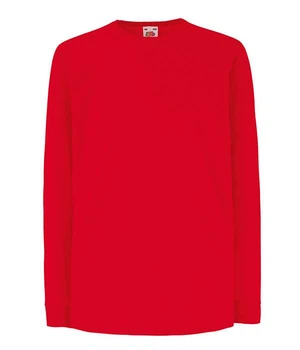 Футболка з довгим рукавом Fruit of the Loom Valueweight Long Sleeve T Kids 104 см Червоний (0610070/140104)