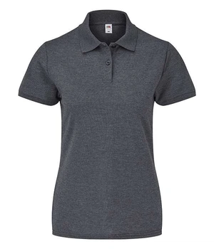 Поло Fruit of the Loom 65/35 Polo lady-fit S Темно-Сірий Меланж (0632120HDS)