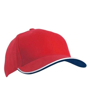 Кепка Myrtle Beach 6 Panel Double Sandwich Cap U MRWN Красный / Белый / Тёмно-Синий (MB6197MRWNU)