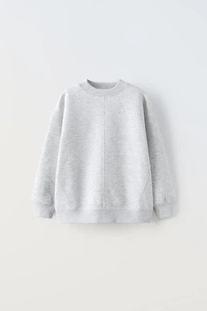 Свитшот детский утепленный Zara 0257/602 120 см 6-7 лет Серый