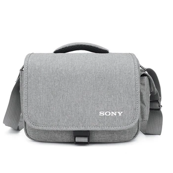 Сумка для фотоаппарата Sony универсальная противоударная + дождевик, серый цвет ( код: IBF066S3 )