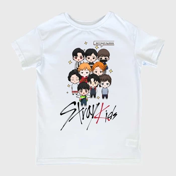 Подростковая футболка для девочки Спиногрыз Stray kids мультяшні №10-00587 140 см Белая (ROZ6501031084)