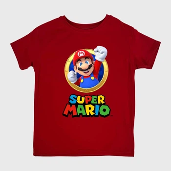 Детская футболка для мальчика Спиногрыз Super mario №10-00603 128 см Красная (ROZ6501031203)
