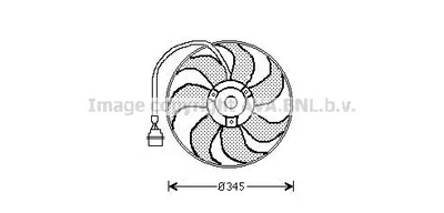 Вентилятор охлаждения двигателя SEAT CORDOBA, VW FOX, Audi;Skoda; AVA COOLING (AI7509)