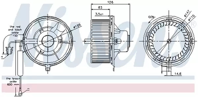 Вентилятор салона VW POLO, SEAT CORDOBA, NISSENS (87031)