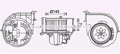 Вентилятор салону BMW X6, AVA COOLING (BW8574)