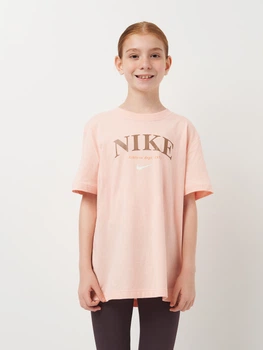 Дитяча футболка для дівчинки Nike G Nsw Trend Bf Tee DV6137-800 128-137 см (S) Помаранчева (0196149792262)