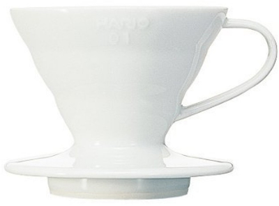 Dripper do kawy Hario V60-01 Ceramiczny Biały (4977642143340)