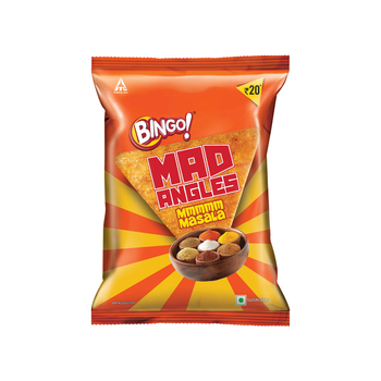 Кукурузно-рисовый снек Bingo Безумные уголки Мммммм масала 66г 8901725013790