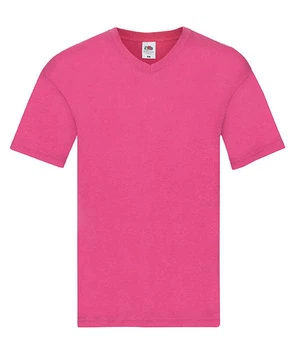 Футболка чоловіча Fruit of the Loom Original v neck T XXL Малиновий (0614260572XL)