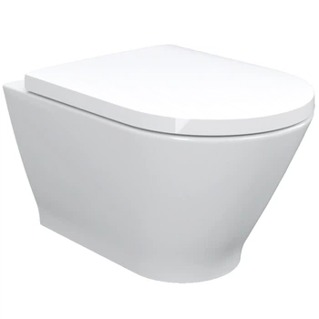 Унитаз подвесной безободковый белый IMPRESE LEDNICE с сиденьем с микролифтом c06807900