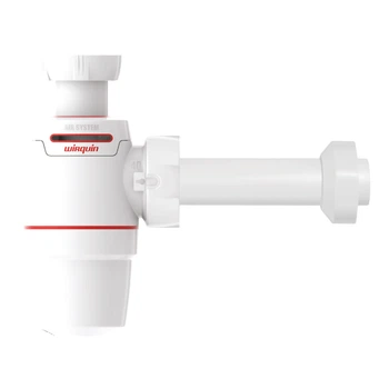 Сифон для кухонной мойки WIRQUIN Neo Air 1½" с отводом для установки в раковину и стока воды (SG-7481)
