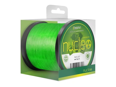 Лісочка коропова, коропова волосінь, волосінь на коропа Carp fishing line NUCLEO 1200m флюро зелена 0.28мм 6,4кг