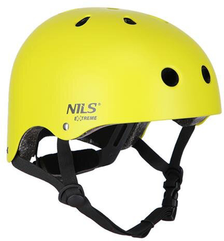 Zestaw Nils Extreme kask dla dziecka MR290 + ochraniacze H230 Żółty S (5907695553642)