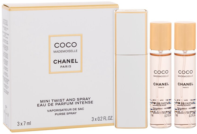 Набір мініатюр для жінок Chanel Coco Mademoiselle Intense Парфумована вода 7 мл + Змінні блоки 2х7 мл (3145891166002)