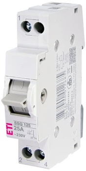 Перемикач DIN I-0-II 1-полюсний ETI SSQ 125 25А 002421414