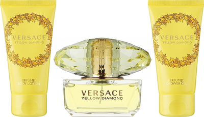 Подарунковий набір для жінок Versace Yellow Diamond Туалетна вода 50 мл + Гель для душу 50 мл + Лосьйон для тіла 50 мл (8011003884889)