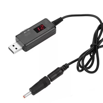 Кабель перетворювач USB-DC для роутера 9V/12V з перемикачем та перехідником 5.5*2.1/3,5*1,3
