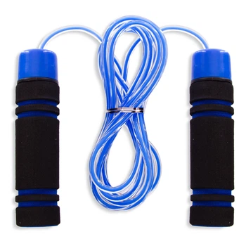 Скакалка скоростная с подшипником и PVC жгутом Zelart (l-2,55м, d-5мм) Синий-черный (FI-5103)