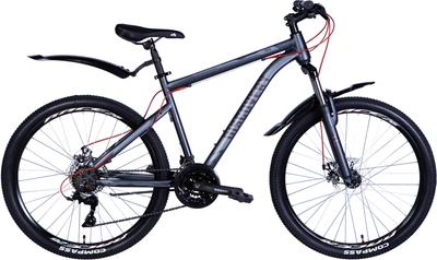 Велосипед Discovery Trek AM DD ST 26" 18" 2024 Серый (м) (OPS-DIS-26-563)