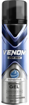 Гель для гоління Venom for men Sensitive 200 мл (8681413012440)