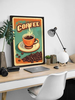 Вінтажний кавовий постер / Кава / Coffee / Ретро-плакат / Вінтаж