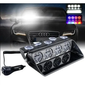 Стробоскоп спец сигнал для авто S 24 RB/W NEW на присоске red blue white M20711
