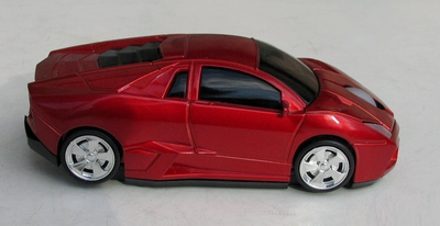 Мишка бездротова комп'ютерна Lamborghini червона L0134