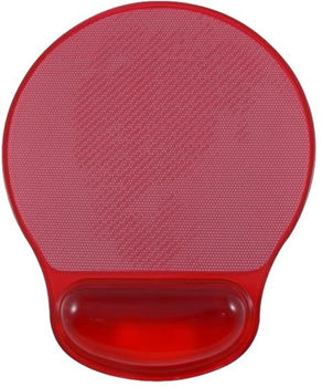 Podkładka gamingowa z podpórką pod nadgarstek Logo 25 x 20 cm Czerwona (8590274329461)