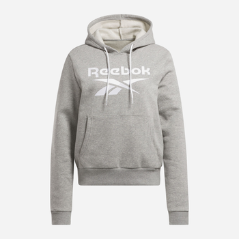 Худі утеплене жіноче Reebok Identity Big Logo Fleece Hoodie 100071917 L Сіре (4066764809279)