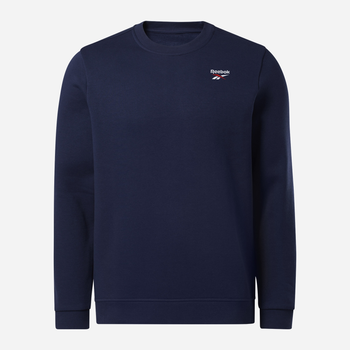 Світшот на флісі утеплений чоловічий Reebok Identity Small Logo Fleece Crew 100202867 2XL Темно-синій (1200143505519)