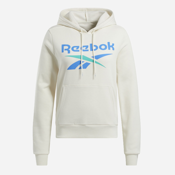 Bluza z kapturem damska ocieplana Reebok Identity Big Logo Fleece Hoodie 100205812 XL Mleczna (1200143849811)